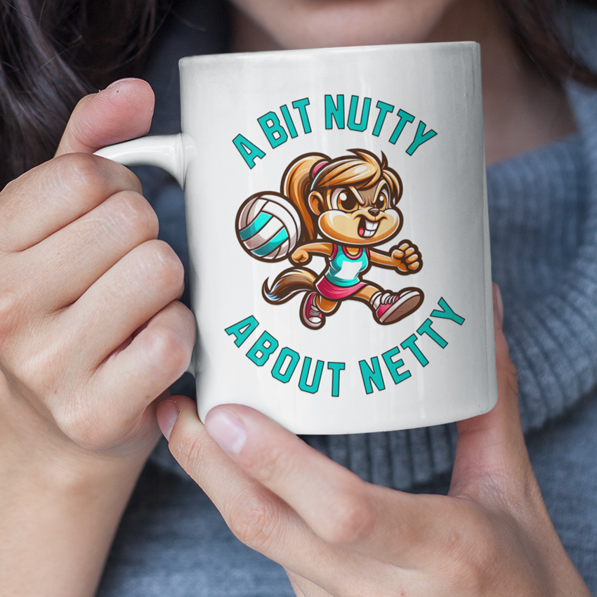 nutty about netty mug white